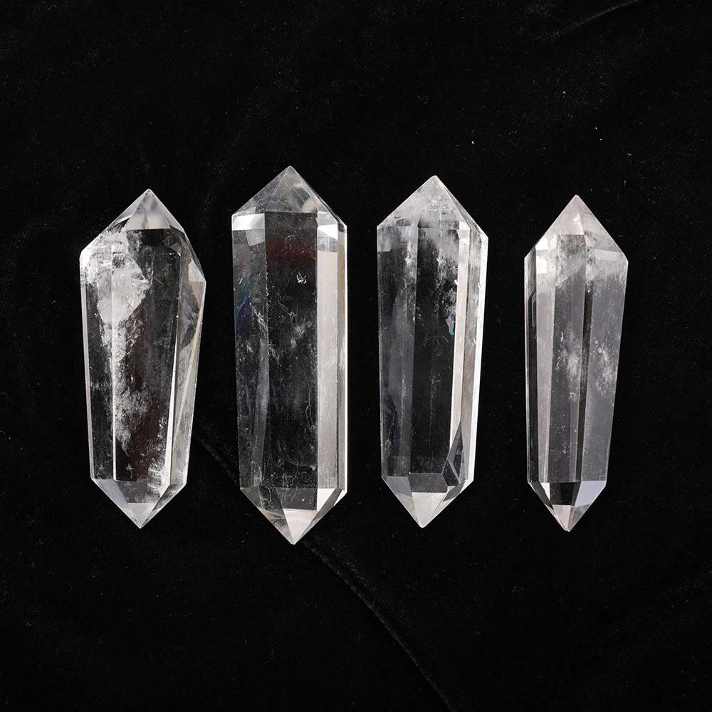 Set of 4 Clear Quartz Double Terminated Points Crystal wholesale suppliers