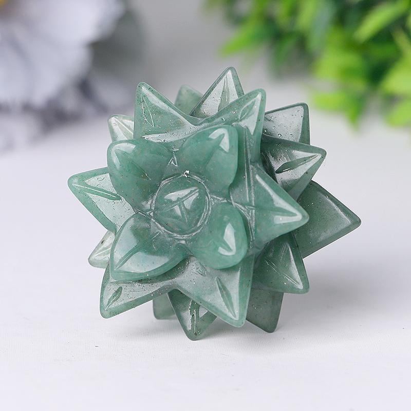 2" Green Aventurine Flower Crystal Carving Crystal wholesale suppliers