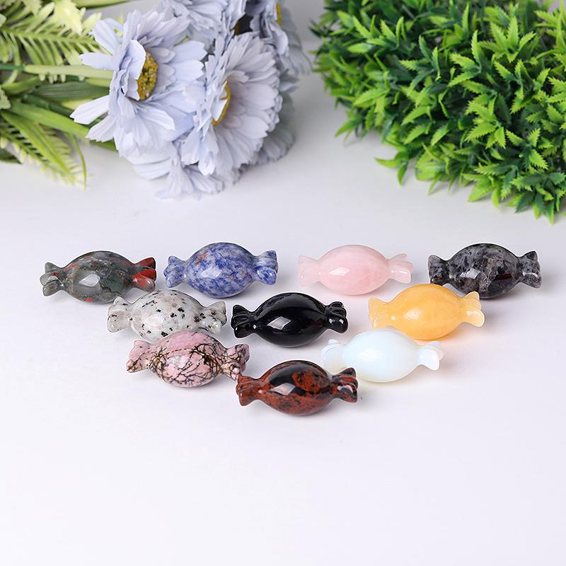 2" High Quality Natural Carved Crystal Candy Carving for Gift Crystal wholesale suppliers