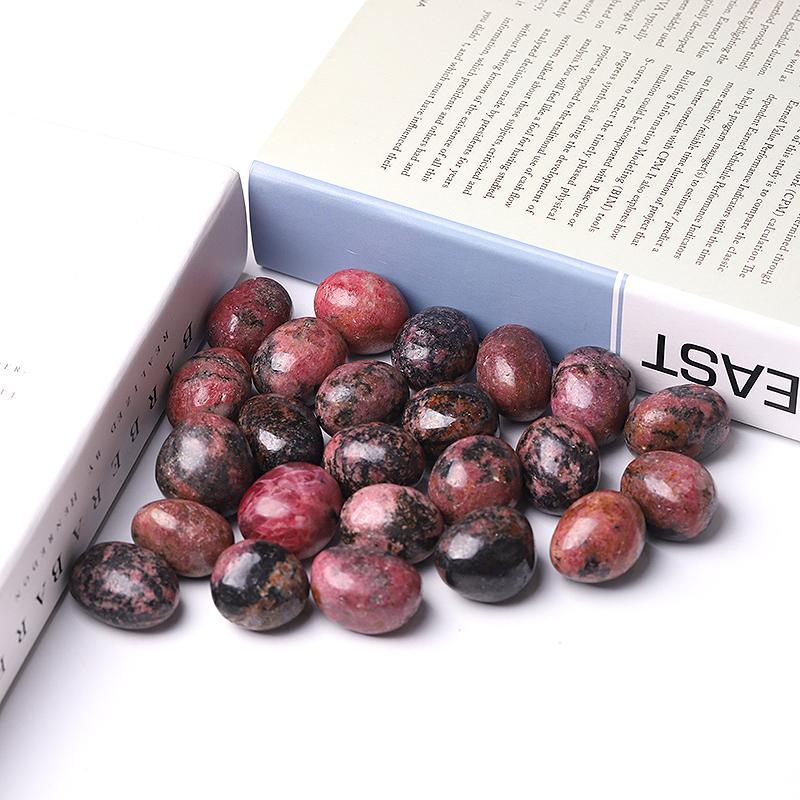 0.1kg 25mm-35mm Rhodonite Tumbles Crystal wholesale suppliers