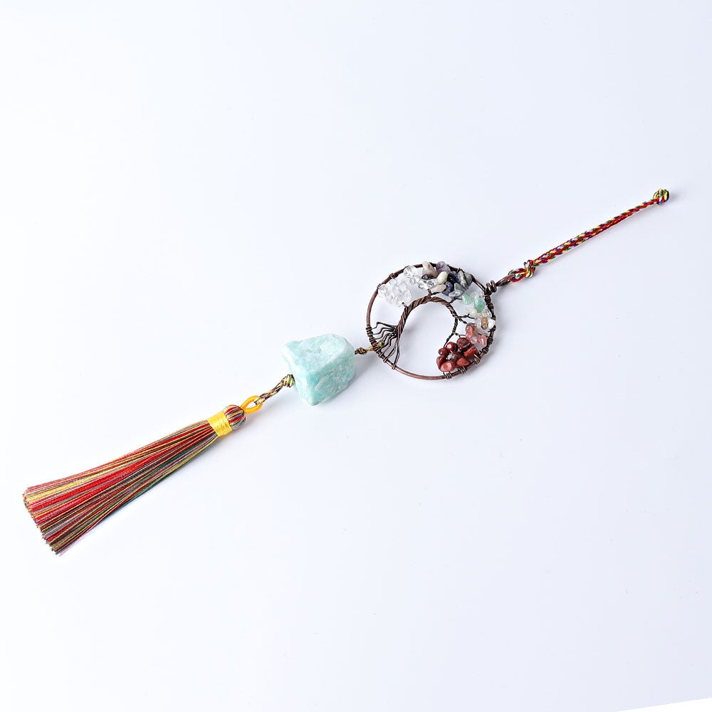 Chakra Life Tree Hanging Ornament with Tassel Crystal wholesale suppliers