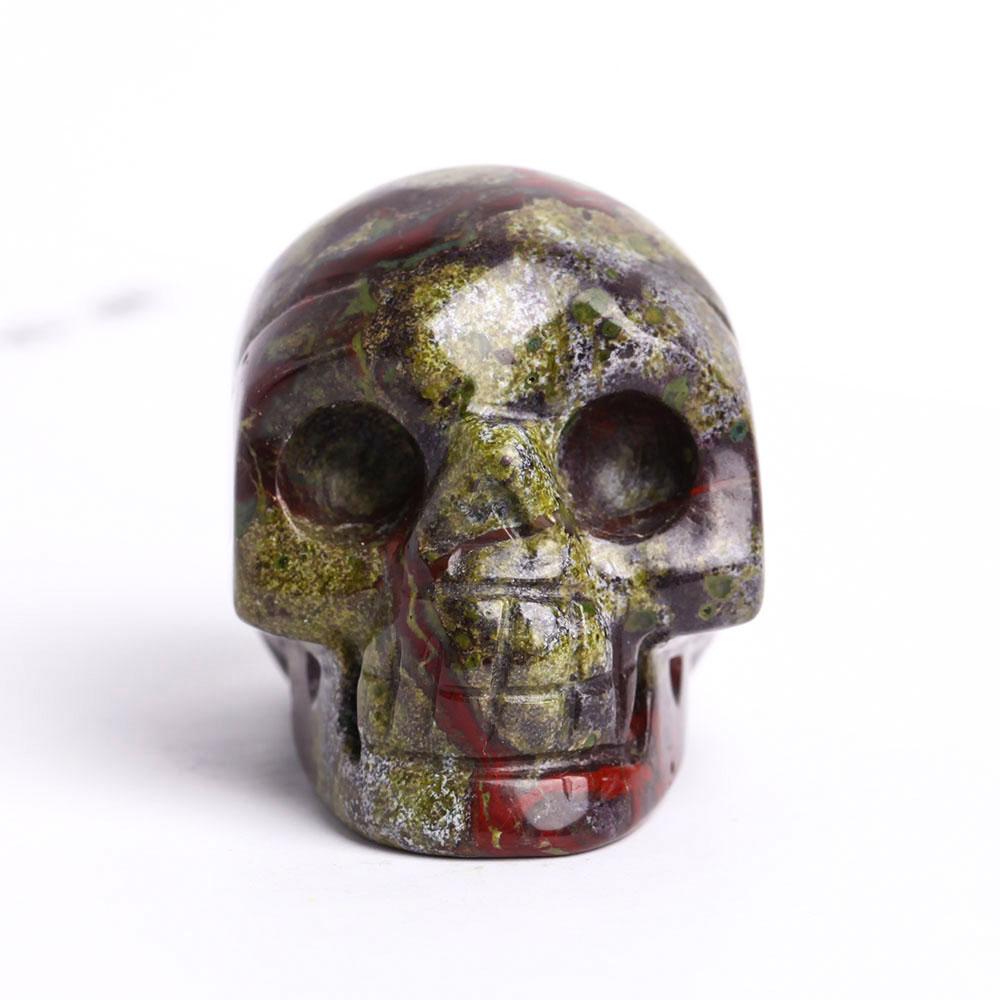 2" Dragon Blood Stone Crystal Skull Carvings Crystal wholesale suppliers