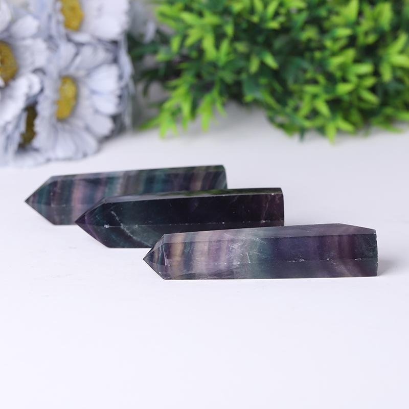 High Quality Crystal Wand Points Colorful Fluorite Tower Small Rainbow Fluorite Point Crystal wholesale suppliers