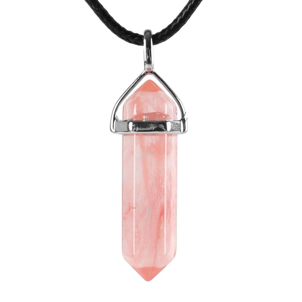 Natural Semi-Precious Gemstone Crystal Healing Hexagonal Point Chakra Pendant Crystal wholesale suppliers