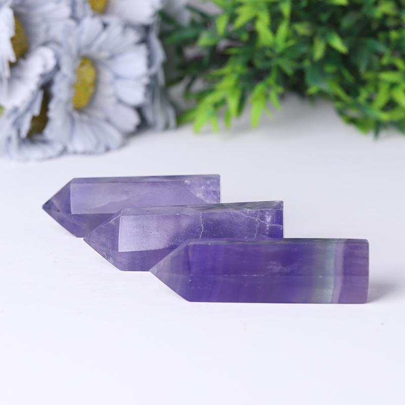 Wholesale Natural Healing Stone Purple Fluorite Points Crystal wholesale suppliers