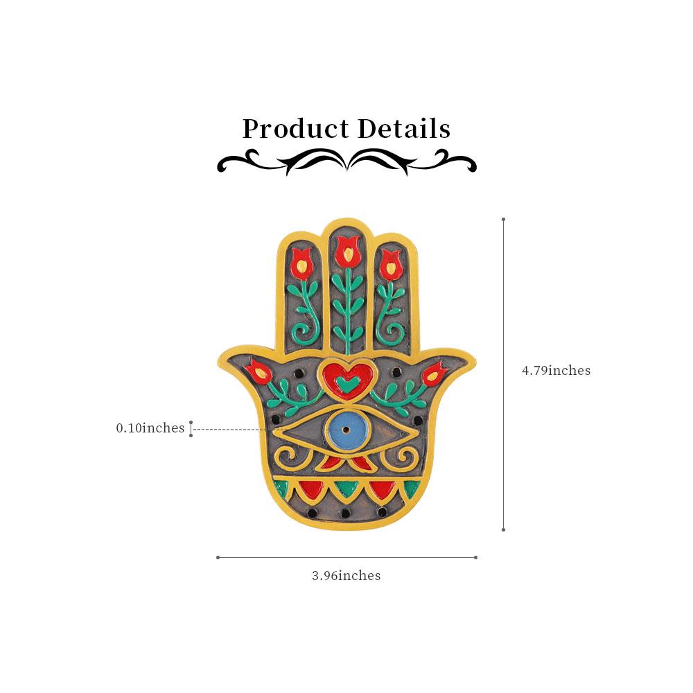 Resin Colorful Buddha Hand Plate Incense Holder