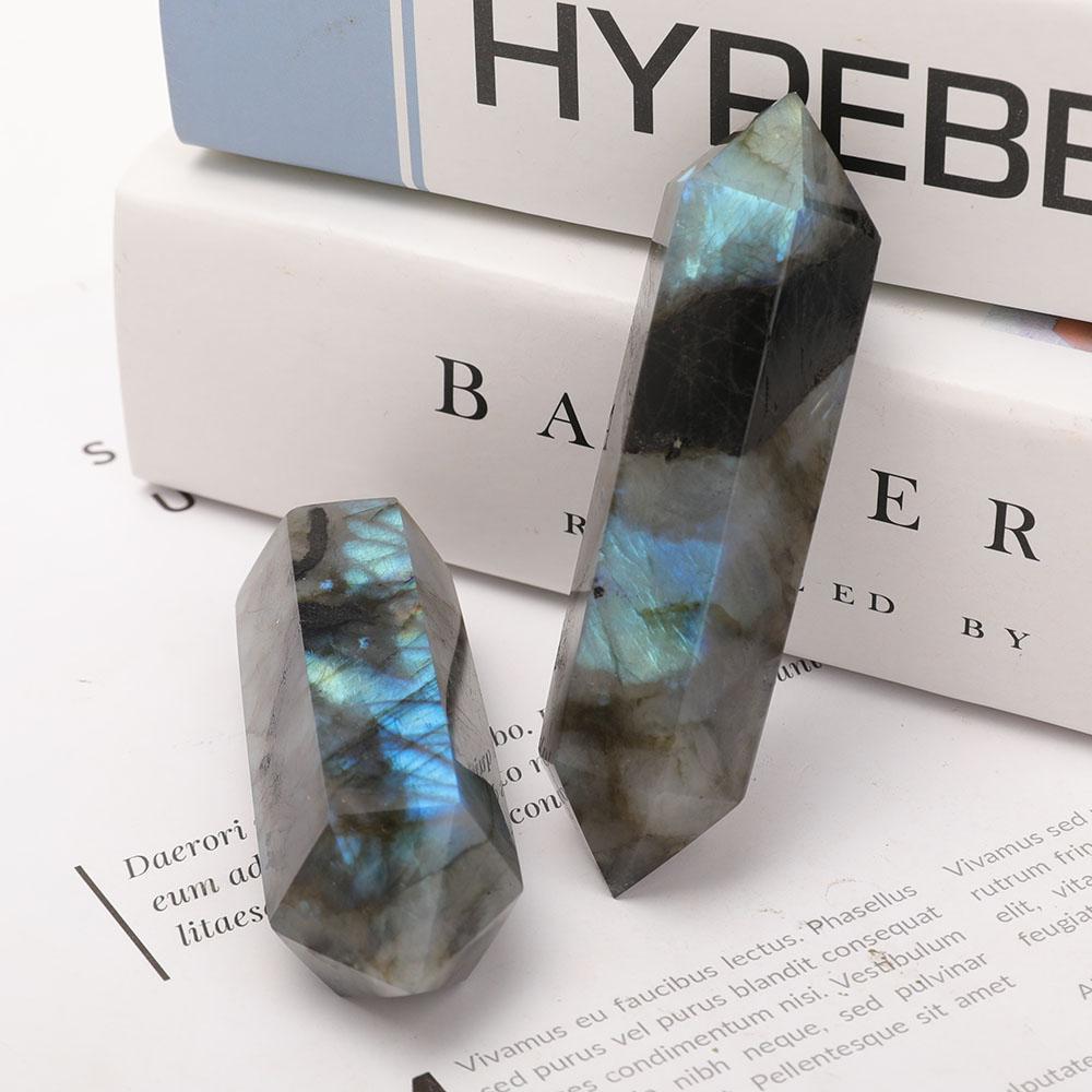 Set of 2 Labradorite Double Terminated Points Crystal wholesale suppliers