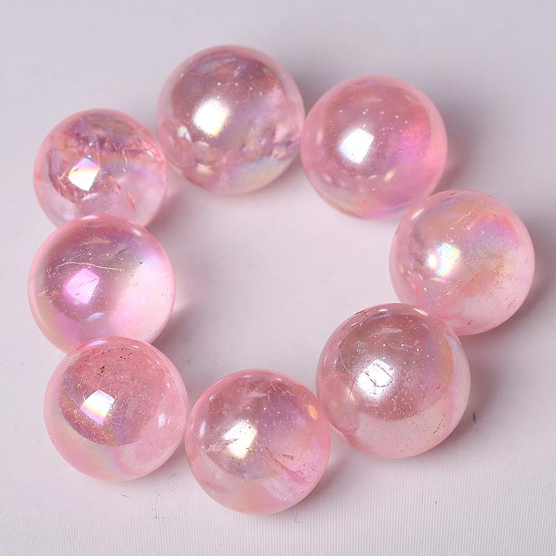 0.25kg Aura Rose Quartz Sphere Crystal wholesale suppliers