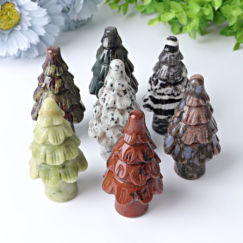 3" Fir Tree Crystal Carvings for Christmas Crystal wholesale suppliers