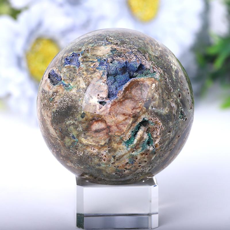 2.0"-4.0" Azurite Druzy Sphere Crystal wholesale suppliers