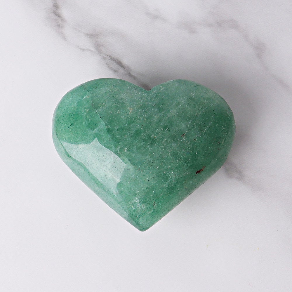 1.8"-2.5" Green Strawberry Quartz Heart Crystal Carvings Crystal wholesale suppliers