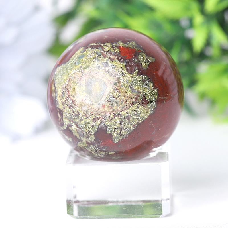 1.5" Dragon Blood Stone Crystal Sphere Crystal wholesale suppliers