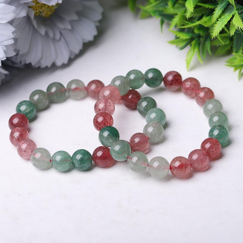 10mm Mixed Strawberry Quartz Bracelet Crystal wholesale suppliers