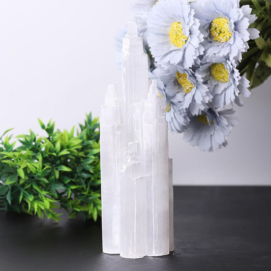 7.5" Selenite Skyscraper Tower