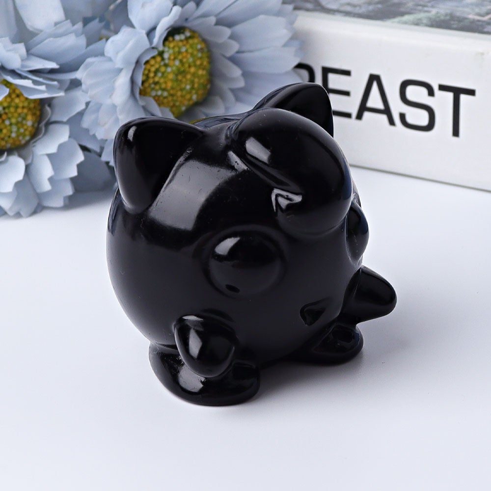 2" Black Obsidian Jiggly Puff Crystal Carvings Crystal wholesale suppliers