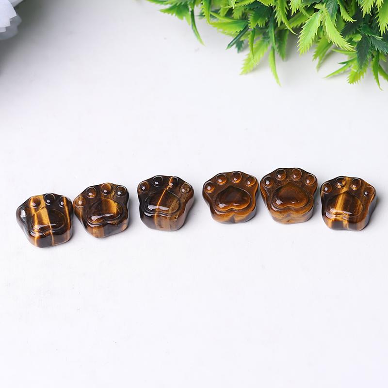 0.7" Tiger Eye Cat Paw Crystal Carvings Crystal wholesale suppliers