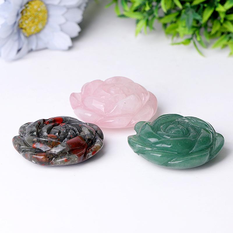 2" Rose Flower Crystal Carvings Crystal wholesale suppliers