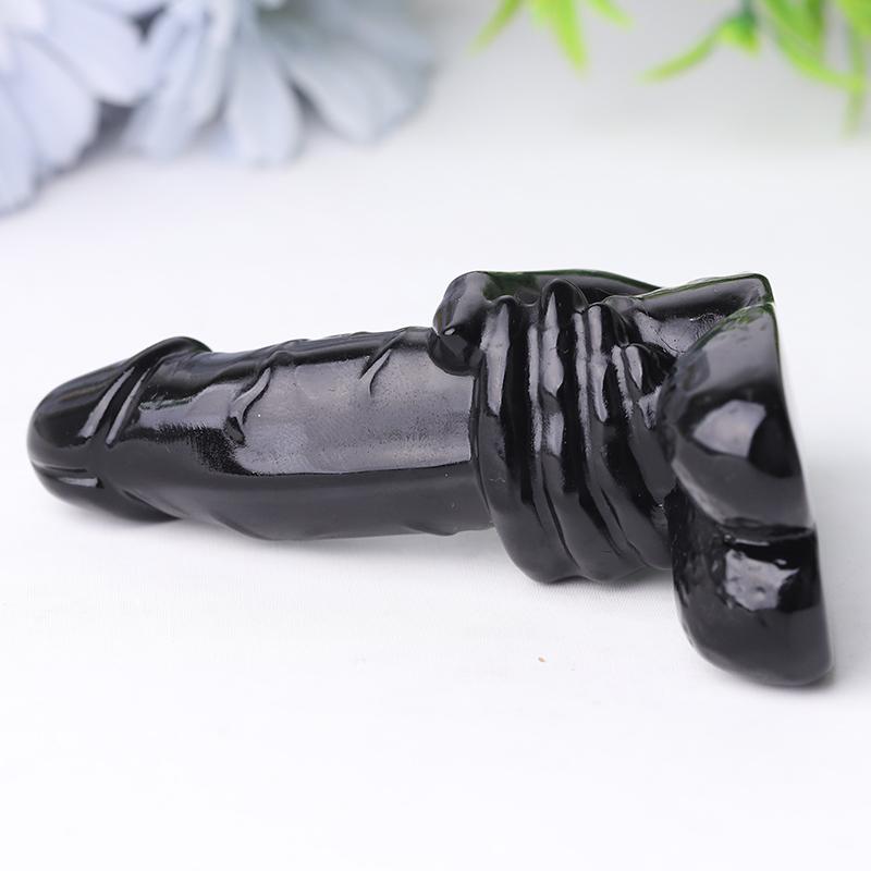 2.5-3.0" Black Obsidian Penis Crystal Carvings Crystal wholesale suppliers