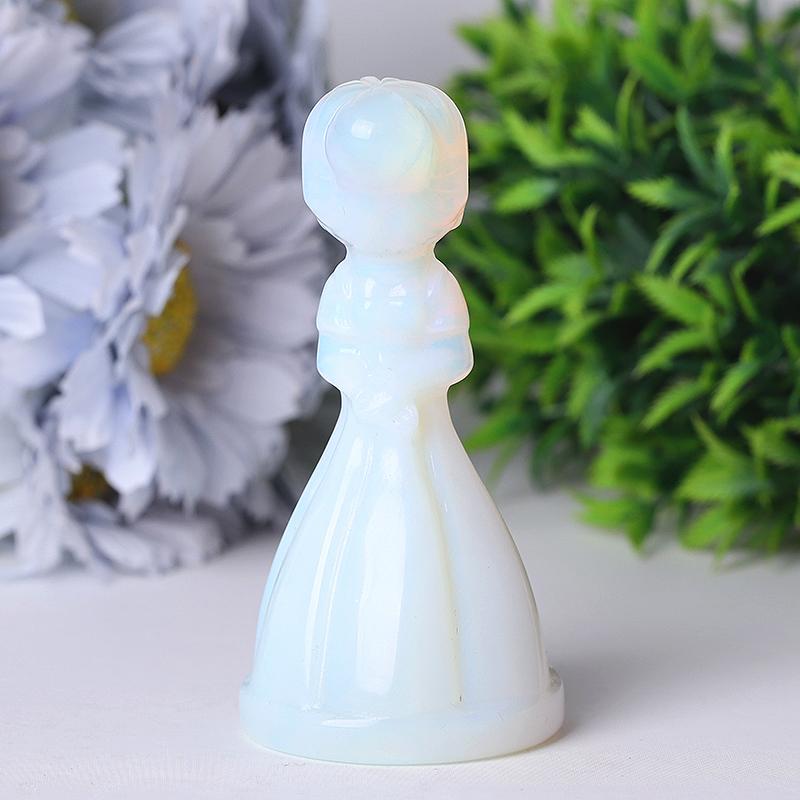 4" Wholesale Opalite Princess Carvings for Decoration Crystal wholesale suppliers