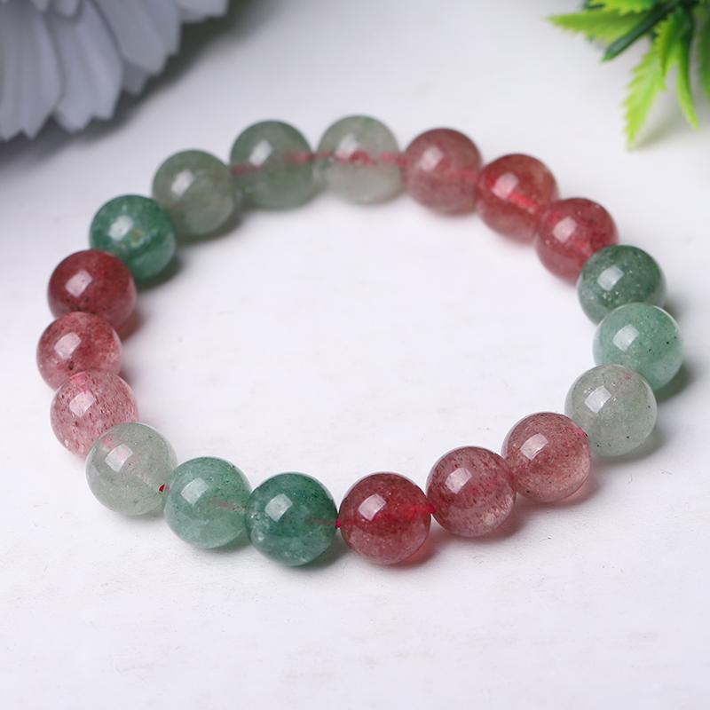 10mm Mixed Strawberry Quartz Bracelet Crystal wholesale suppliers