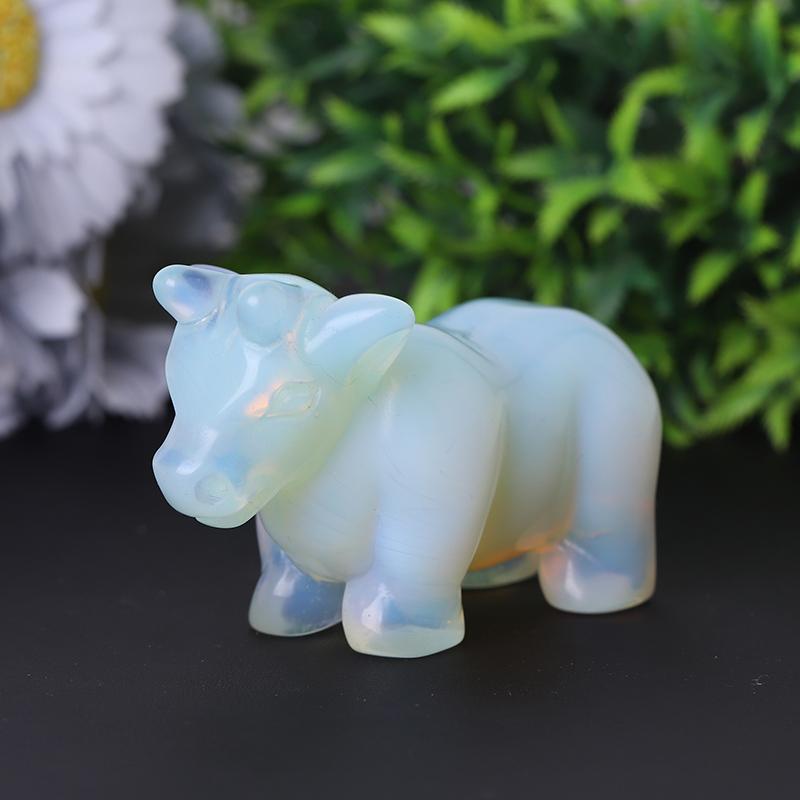 3.5" Opalite Cow Crystal Carving