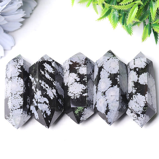 2" Snowflake Obsidian Double Terminated Point Crystal wholesale suppliers