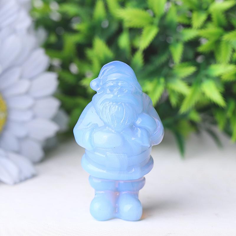 2" Blue Opalite Santa Claus Crystal Carvings for Christmas Crystal wholesale suppliers