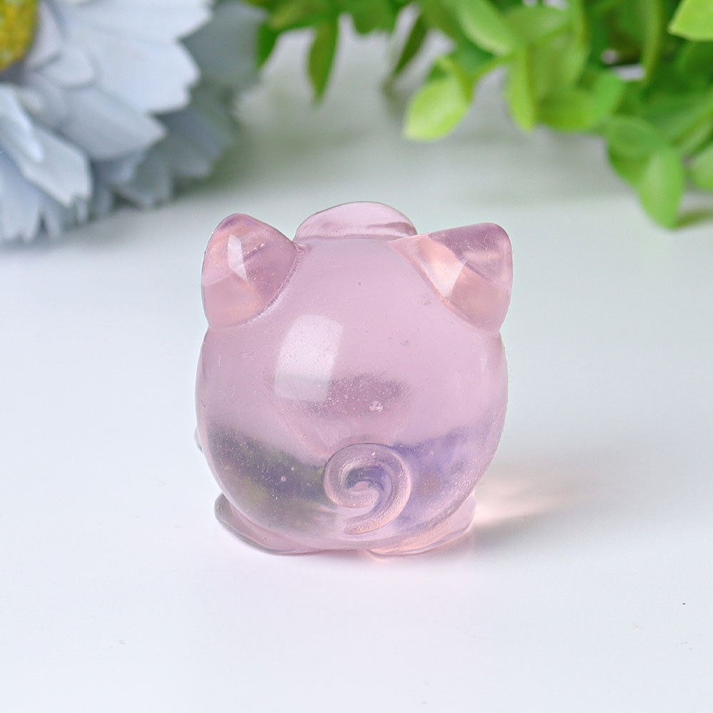 1.6" Pink Opalite Jiggly Puff Crystal Carvings Crystal wholesale suppliers