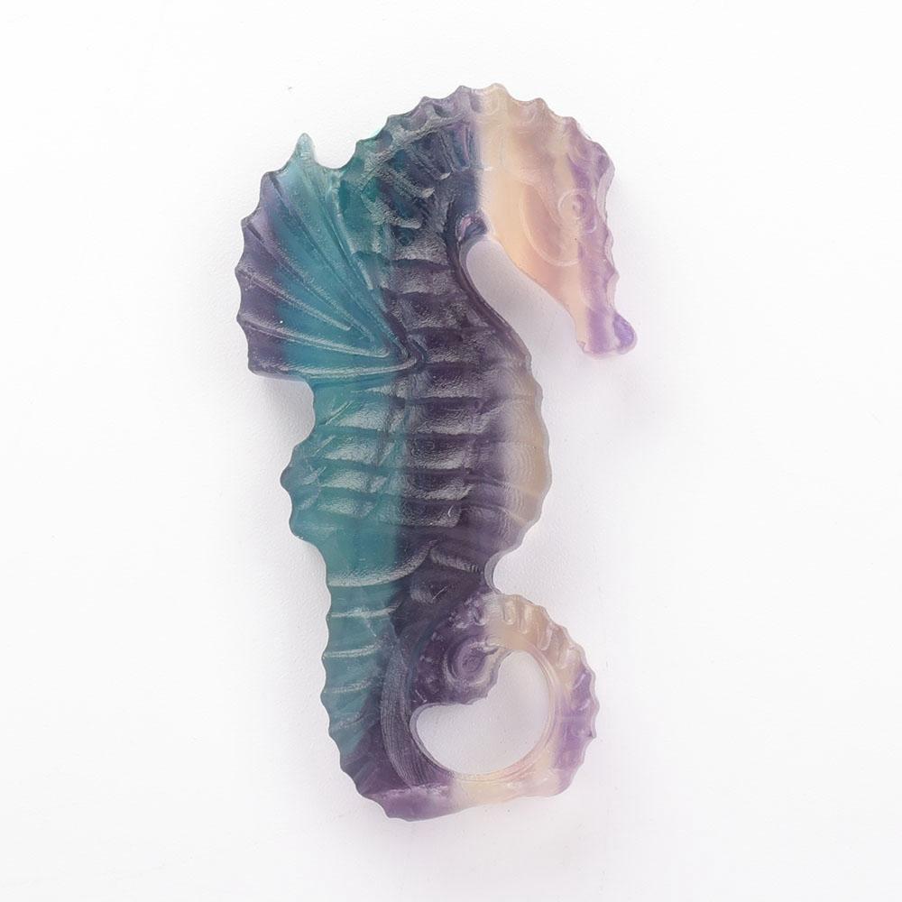 Fluorite Hippocampus Carvings