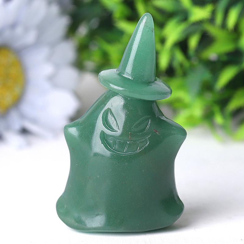 2.7" Green Aventurine Devil Ghost Crystal Carvings for Halloween Crystal wholesale suppliers