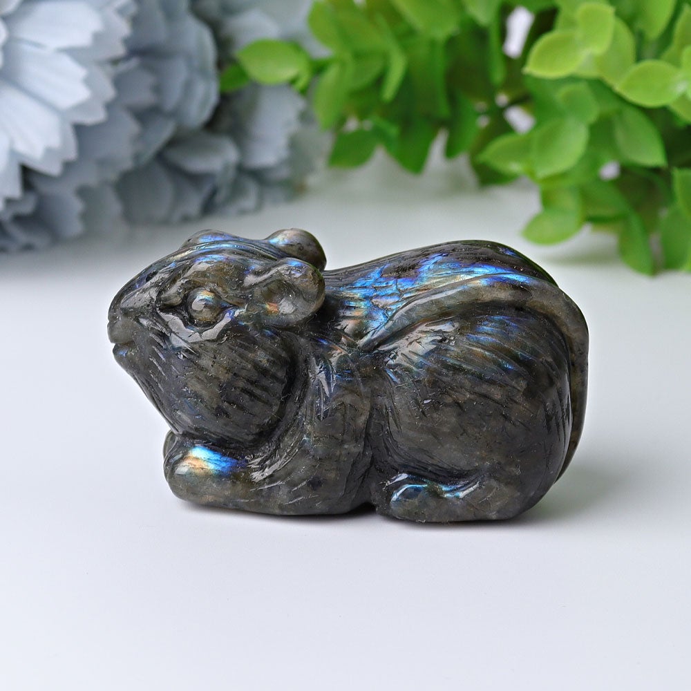 2.3" Labradorite Mouse Crystal Carvings Crystal wholesale suppliers