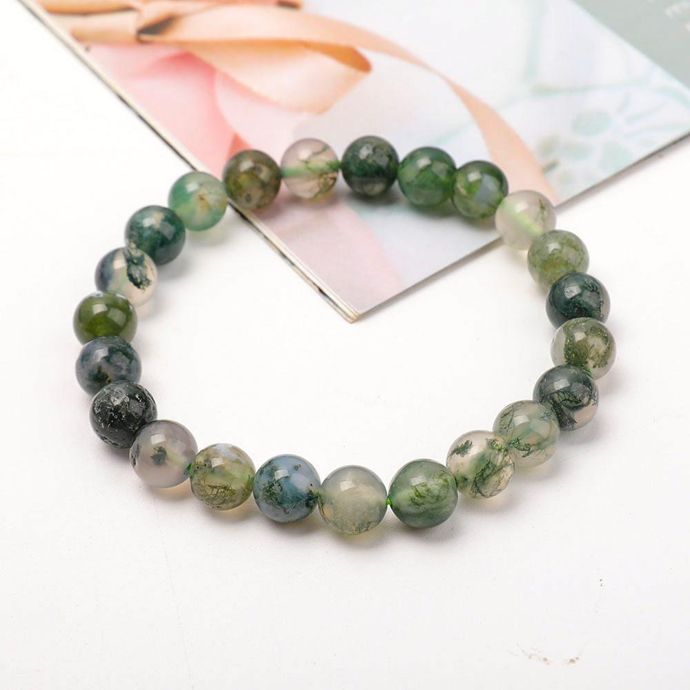 8mm Moss Agate Bracelet Crystal wholesale suppliers