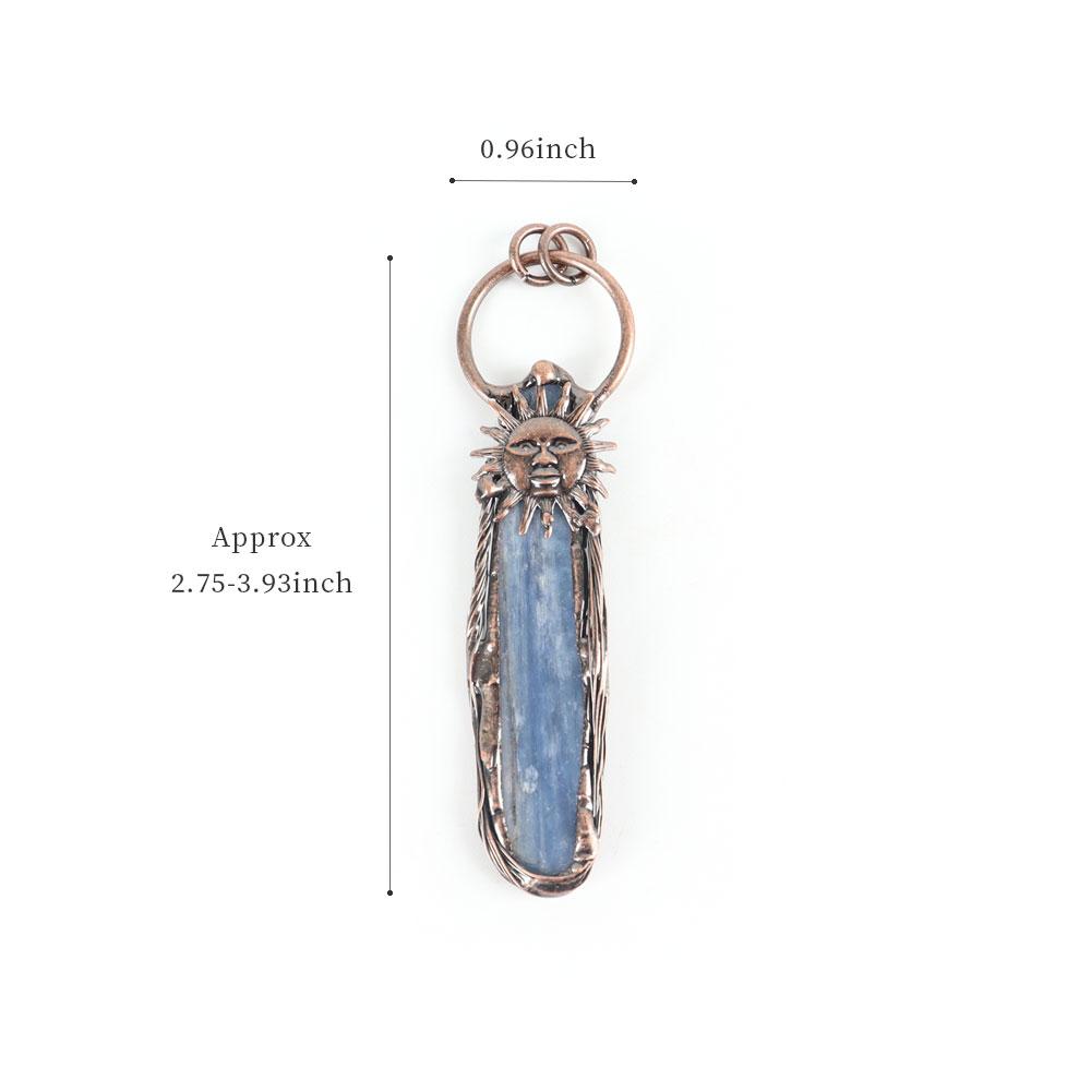 Natural Blue Kyanite Crystal Necklace Pendant For Woman Man Crystal wholesale suppliers