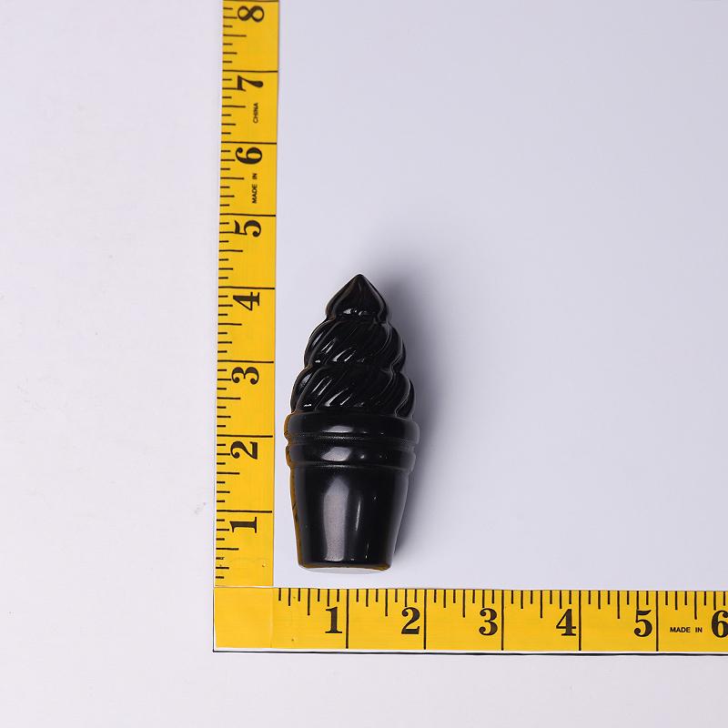 4" Black Obsidian Ice Cream Crystal Carvings Crystal wholesale suppliers