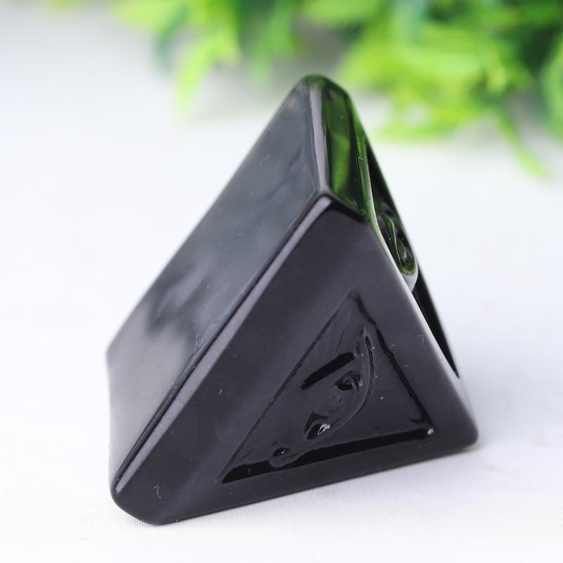 1.6" Black Obsidian Pyramid Crystal Carvings Crystal wholesale suppliers