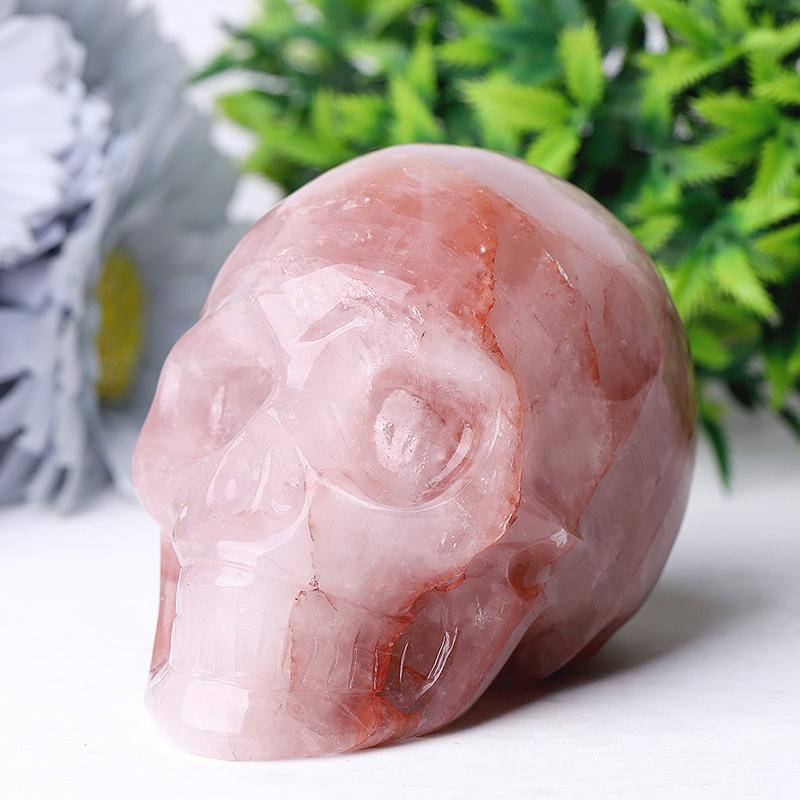 3.5" Fire Quartz Skull Crystal Carvings Crystal wholesale suppliers