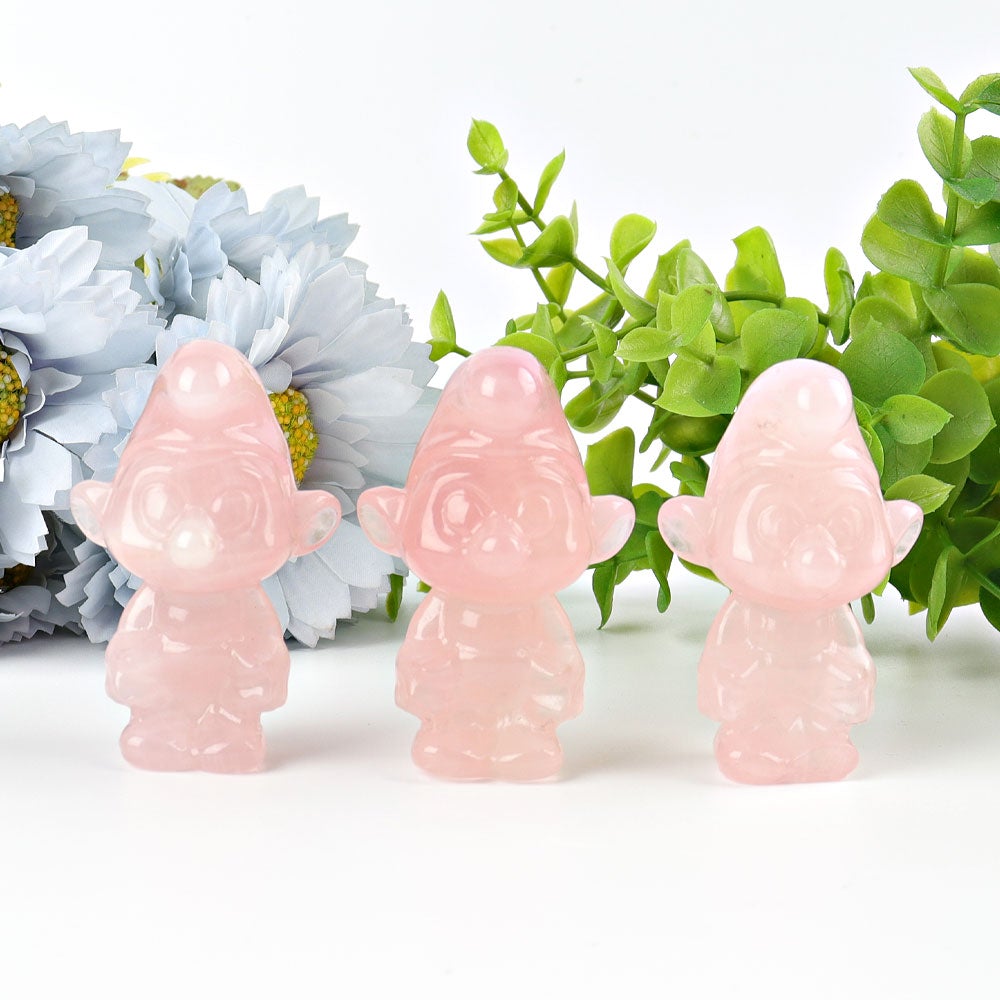 2.3" Rose Quartz Smurfs Crystal Carvings Crystal wholesale suppliers