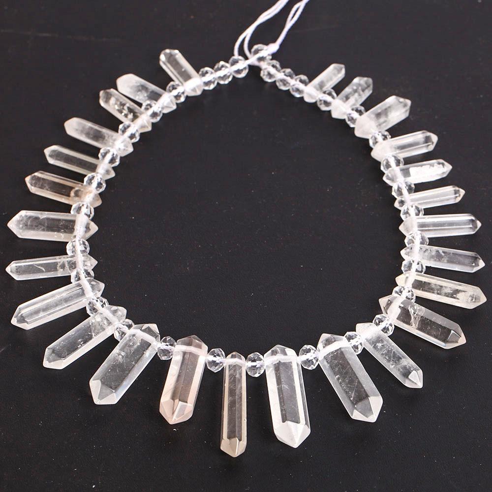 Natural Crystal Point Chain Strings Use for DIY Crystal wholesale suppliers