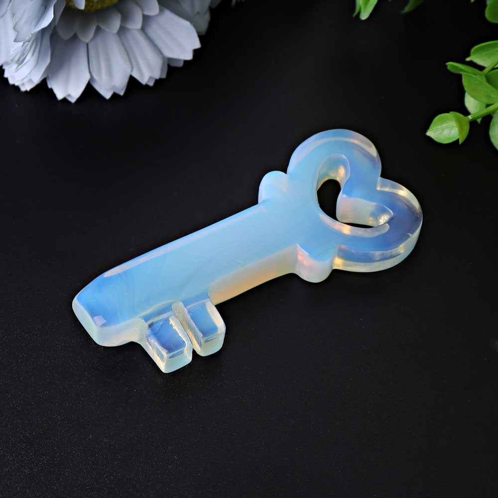 3.5" Opalite Heart Key Crystal Carvings Crystal wholesale suppliers