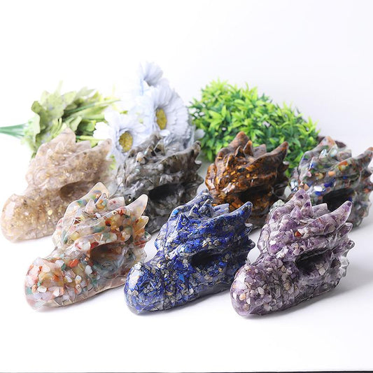 5.5" Large Resin Dragon Head Figurines Crystal wholesale suppliers