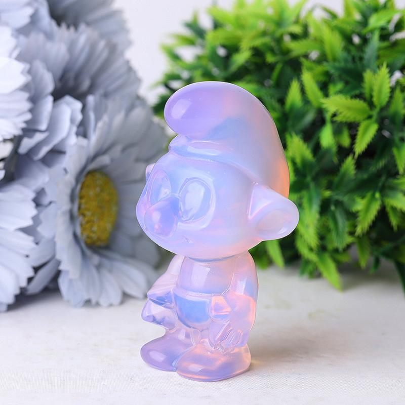 3.18" Pink Opalite Smurfs Crystal Carvings Crystal wholesale suppliers