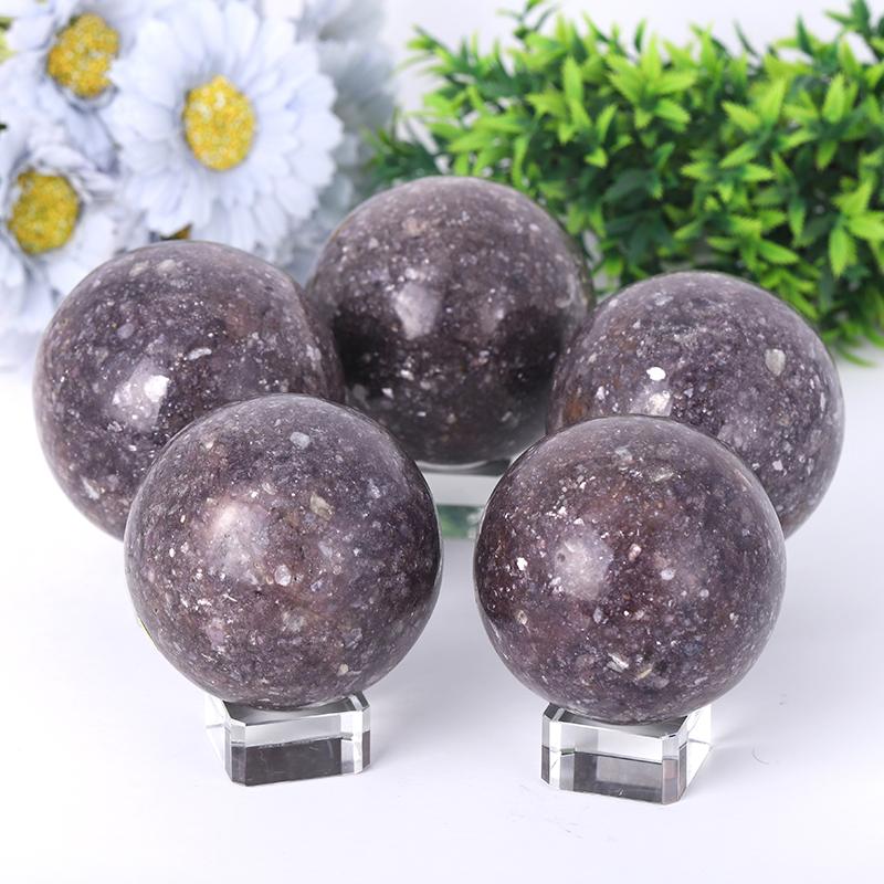 2.5"-4.5" Resin Lepidolite Sphere Crystal wholesale suppliers