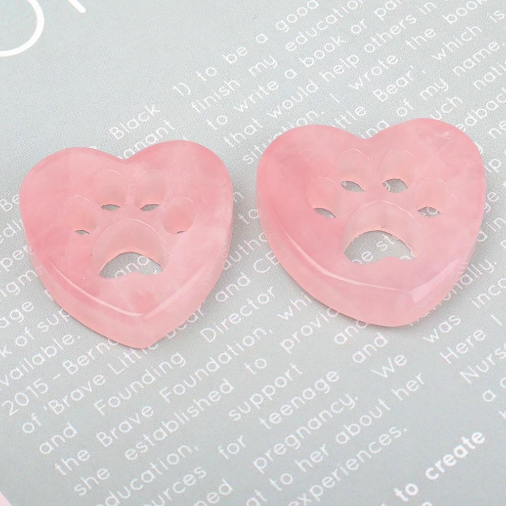 Rose Quartz Heart Shape with Claw Carving Crystal wholesale suppliers