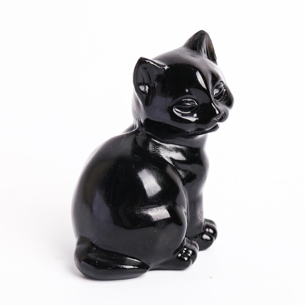 Black Obsidian Crystal Carving Cat Crystal wholesale suppliers