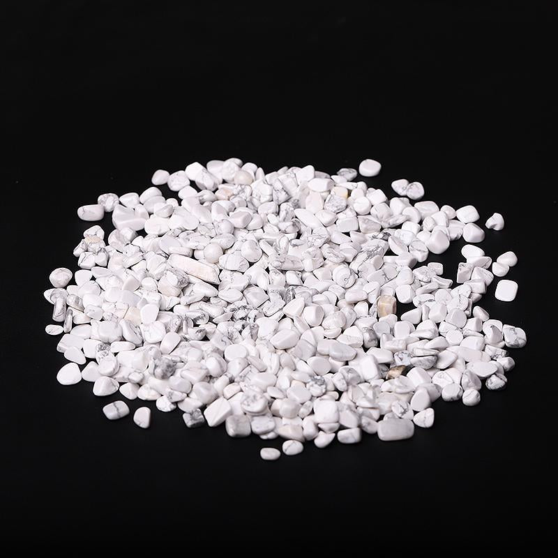 0.1kg Different Size Howlite Chips Crystal Chips for Decoration Crystal wholesale suppliers