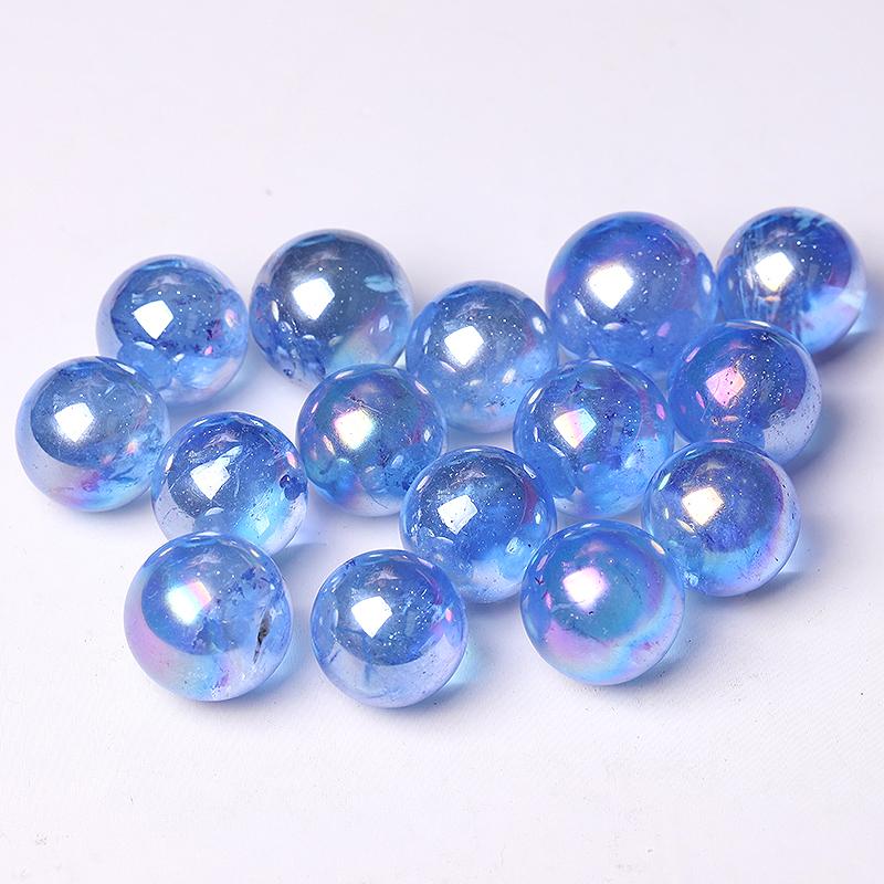 0.5-0.7'' High Quality Dark Blue Aura Crystal Spheres Crystal Balls for Healing Crystal wholesale suppliers