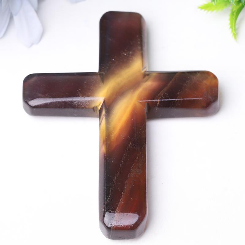 4" Fluorite Cross Crystal Carvings Crystal wholesale suppliers