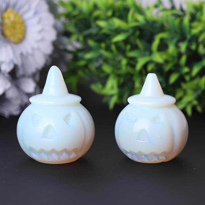 2" Opalite Pumpkin Crystal Carvings for Halloween Crystal wholesale suppliers