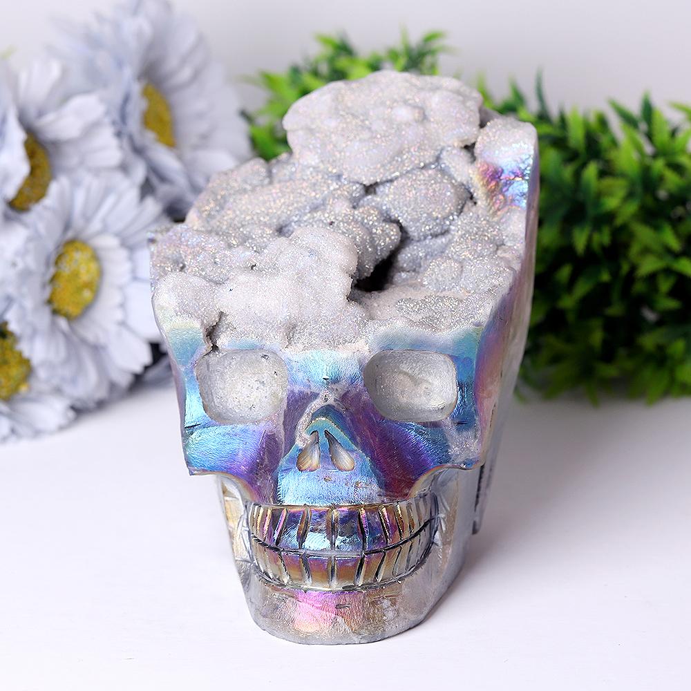 Aura Druzy Crystal Skull Carvings Crystal wholesale suppliers