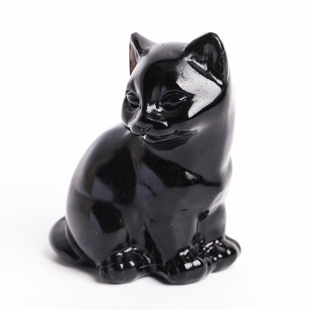 Black Obsidian Crystal Carving Cat Crystal wholesale suppliers